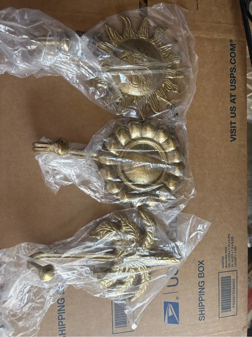 3pc Gold wall hooks - Opalhouse